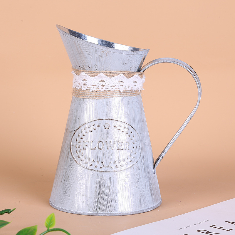 Vintage Tin Bucket Fashionable - Pilea Peperomioides ulasan dan harga
