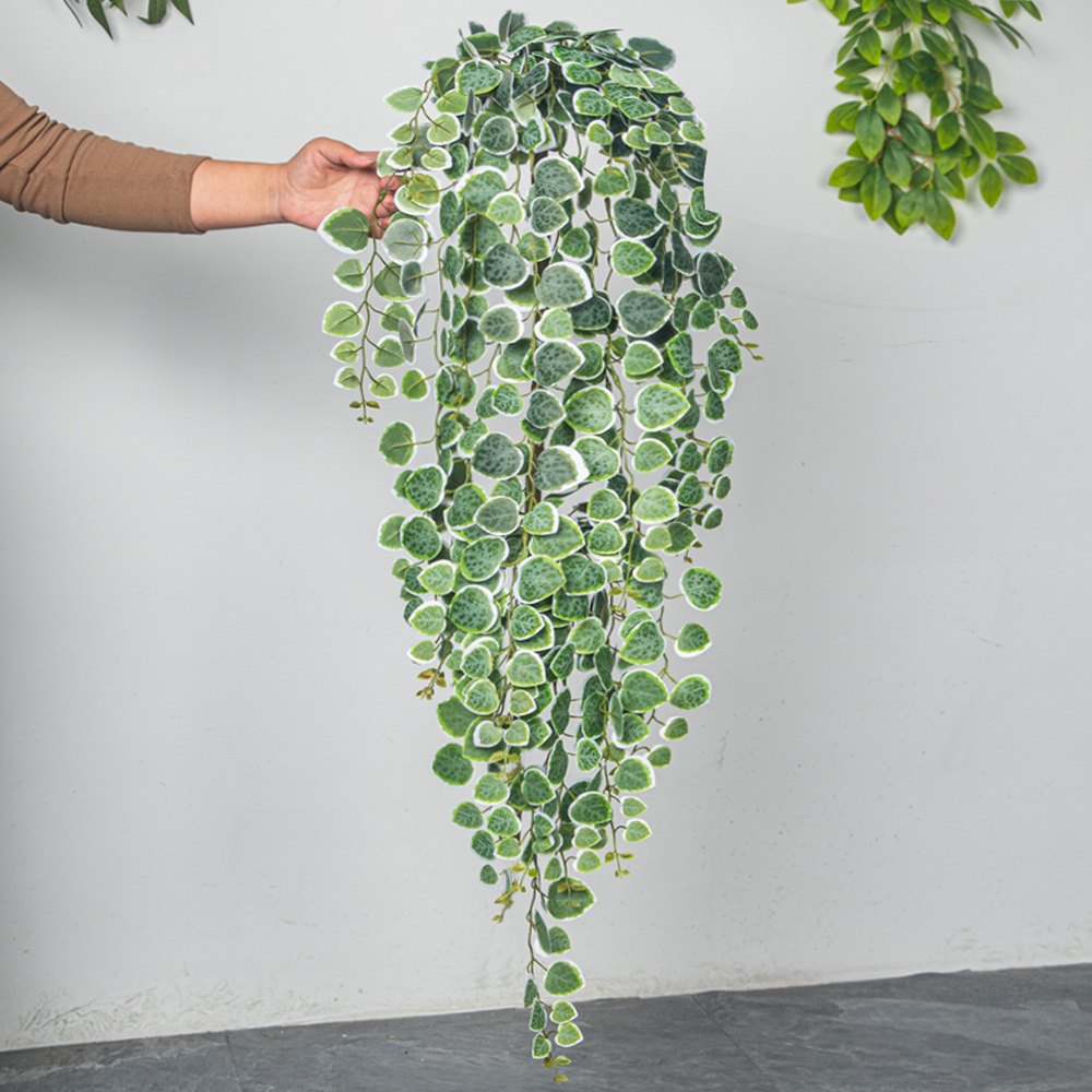 60-80cm Artificial Hanging Vin - Pilea Peperomioides ulasan dan harga