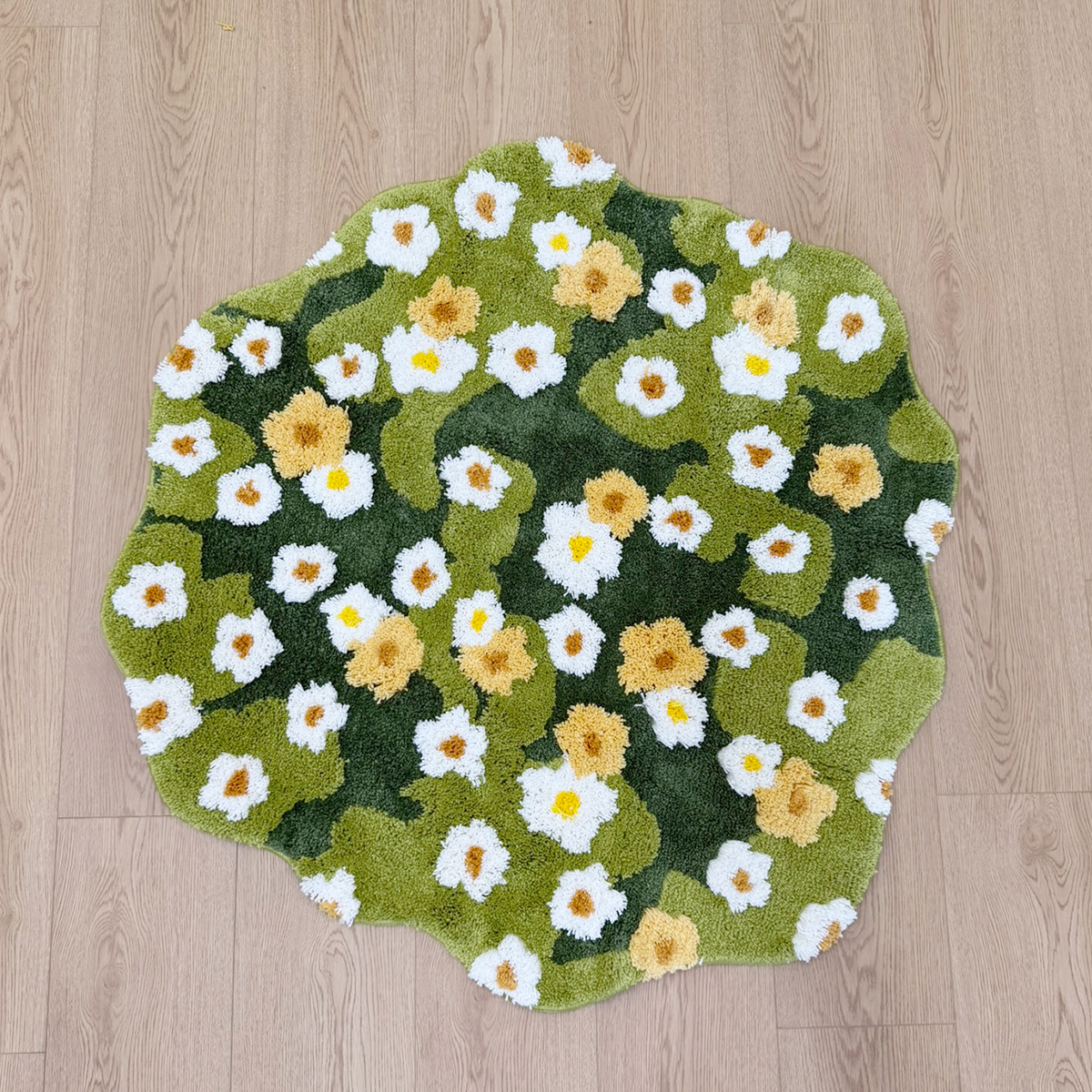 Green Meadow Daisy Tufted Rug, - Maranta Prayer Plant ulasan dan harga