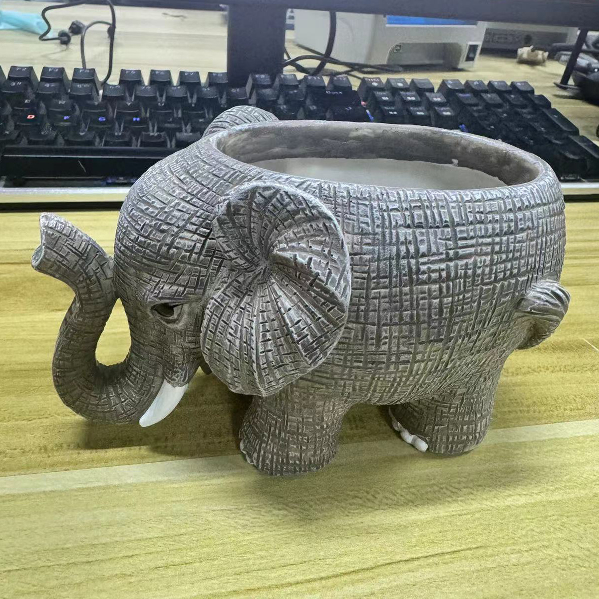 Cute Elephant Resin Succulent  - Echeveria Succulent ulasan dan harga