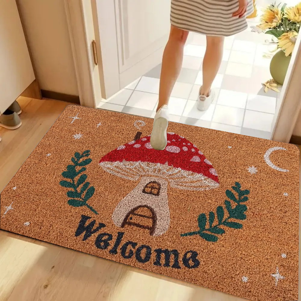 Welcome Retro Floral Doormat O - Maranta Prayer Plant ulasan dan harga